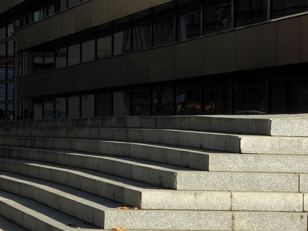 Concrete front steps and stairs